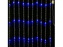 Гирлянда внутренняя занавес ВОДОПАД 320 светодиодов, 3*2 метра, коннектор, синий (прозрачный