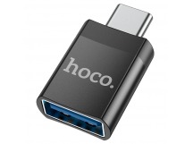 Адаптер USB - Type-C Hoco UA17 Черный