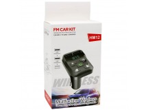 Автомобильный FM-трансмиттер - HM12 Bluetooth (черный) 