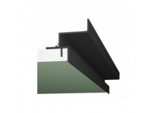 Профиль для потолка из гипсокартона, парящий с подсветкой, черный (3 метра), м