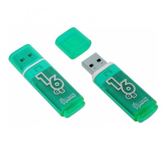 Флеш-накопитель USB 16Gb Smart Buy Glossy series(green