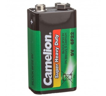 Элемент питания Camelion Super Крона 6F22 Shrink 1 Heavy Duty 9V (1/12/480)#131313