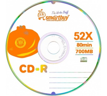 Диск CD-R SMART BUY 80/700Mb 52x SP/100/600#21772
