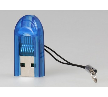 Картридер Smartbuy MicroSD, голубой (SBR-710-B)#129921