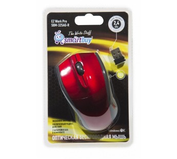 Мышь беспроводная Smart Buy SBM-325AG-R (red)#62536