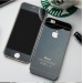 Защитное стекло цветное Glass зеркальное комплект для Apple iPhone 4 (black)#9330