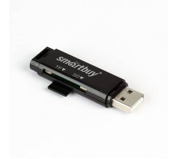 Картридер Smart Buy 715, USB 2.0 - SD/microSD, черный (SBR-715-K)#19168