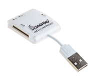 Картридер Smartbuy SBR-713 USB 2.0 - SD/microSD/MS/M2, белый