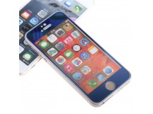 Защитное стекло зеркальное Glass для Apple iPhone 4 (blue)