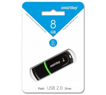 Флеш-накопитель USB 8GB Smart Buy Paean чёрный#22418