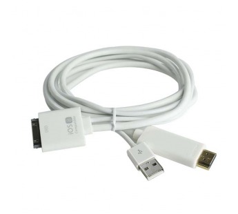 Кабель HDMI с питанием для iPhone 4/4s/iPad2/3 (iOs 8)#25982