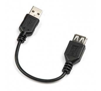 Кабель удлинительный Dialog USB 2.0- AM/AF0.15m (HC- A5901) (CU-0102 black)#22647
