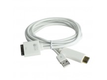 Кабель HDMI с питанием для iPhone 4/4s/iPad2/3 (iOs 8)