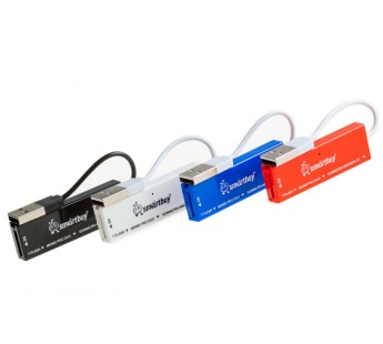 Картридер Smartbuy 717, USB 2.0 - SD/microSD/MS/M2, белый (SBR-717-W)#26421