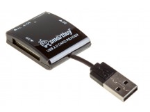 Картридер Smartbuy SBR-713 USB 2.0 - SD/microSD/MS/M2, черный
