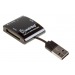 Картридер Smartbuy SBR-713 USB 2.0 - SD/microSD/MS/M2, черный#26427
