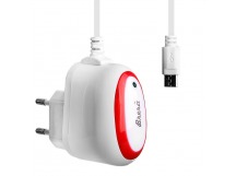Сетевая зарядка Brera Classic micro USB 2A (white+red)
