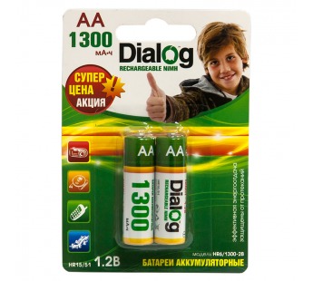 Аккумулятор Dialog 1300 R06 BL 2/24#27514
