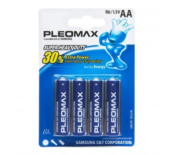 Элемент питания SAMSUNG PLEOMAX R6 (R06) BL4 (40/400/25600)#131280
