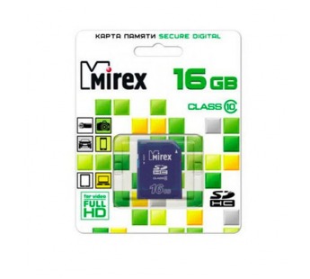 Карта памяти SDHC 16GB Mirex Class 10#32631