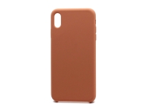 Чехол Silicone Case без лого для Apple iPhone XS Max (027) розовый