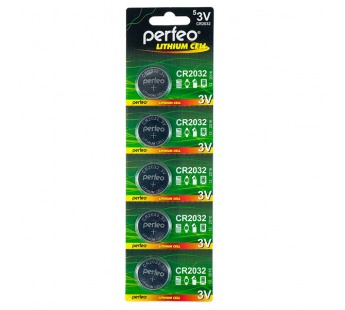 Батарейка PERFEO CR2032 Lithium Cell BL5 (5/100/600)#33993