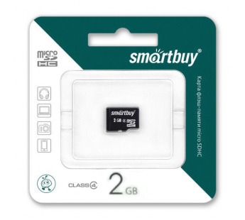 Карта памяти MicroSD 2 Gb Smart Buy без адаптера#28136