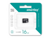 Карта памяти MicroSD 16 Gb Smart Buy без адаптера (class 10)