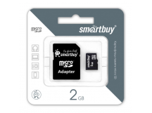 Карта памяти MicroSD 2 Gb Smart Buy +SD адаптер