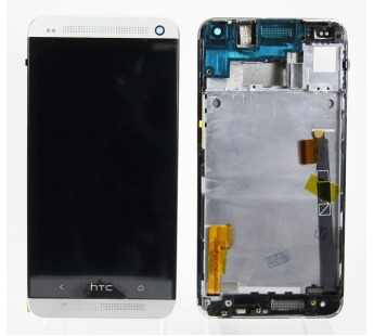 Дисплей для HTC One/M7 модуль Серебро#22137