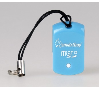 Картридер Smartbuy 706, USB 2.0 - MicroSD, голубой (SBR-706-B)#38707