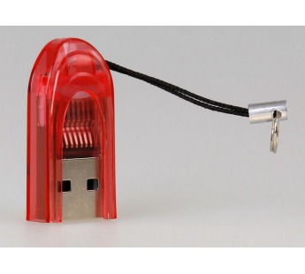 Картридер Smartbuy 710, USB 2.0 - MicroSD, красный (SBR-710-R)#38699