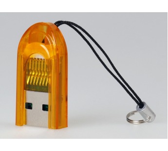 Картридер Smartbuy 710, USB 2.0 - MicroSD, оранжевый (SBR-710-O)#38697