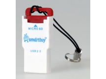 Картридер Smartbuy MicroSD, красный (SBR-707-R) (1/20)