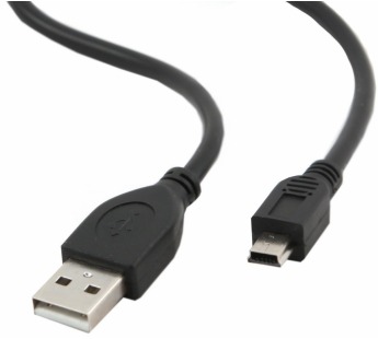 Кабель USB - mini USB черный 80см#39977
