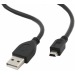 Кабель USB - mini USB черный 80см#39977