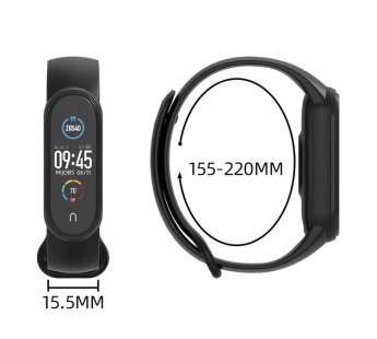 Силиконовый ремешок для Xiaomi Mi Band 7, 6, 5 однотонный (белый)#1737286