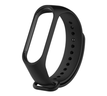                     Силиконовый ремешок для Xiaomi Mi Band 3/4 черный* #1740966