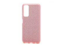                                 Чехол силикон-пластик Huawei P Smart 2021/Y7a Fashion с блестками розовый
