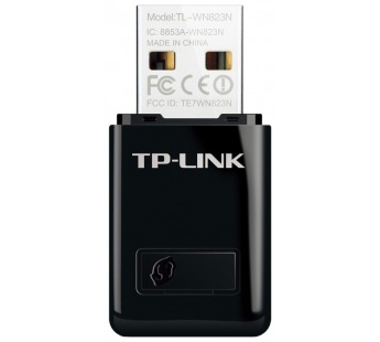Адаптер USB TP-LINK, беспроводной, TL-WN823N, стандарта N, 802.11b/g/n, USB 2.0, 300 Mb/б.#44311