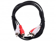 Кабель TELECOM 2xRCA (M) / 2xRCA (M), чёрный, 1.5 м. (1/250)