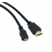 Кабель Dialog HDMI - micro HDMI - HC-A1218 (CV-0318 black) V1.4, длина 1.8 м, в пакете#3871