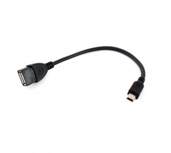 Кабель OTG-USB (Mini) - черный 10см#67436