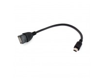 Кабель OTG-USB (Mini) - черный 10см