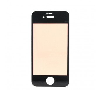 Защитное стекло зеркальное Glass хамелеон для Apple iPhone 4 (black/red)#56062