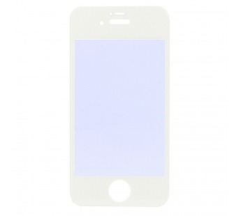 Защитное стекло зеркальное Glass хамелеон для Apple iPhone 4 (white/blue)#56076