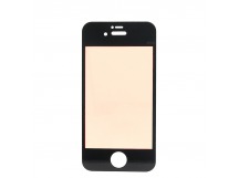 Защитное стекло зеркальное Glass хамелеон для Apple iPhone 4 (black/red)