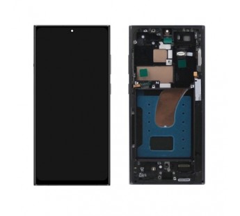 Дисплей для Samsung S918B Galaxy S23 Ultra в рамке + тачскрин (зеленый) 100%#2191464