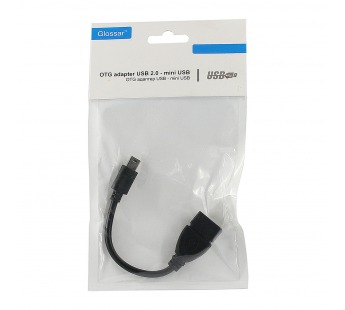 Кабель OTG - mini USB Glossar USB - mini USB (15 см)#60352