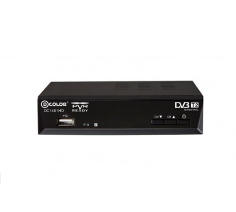 Цифровая ТВ приставка D-COLOR DC1401HD (DVB-T2, RCA, HDMI, USB)#62598